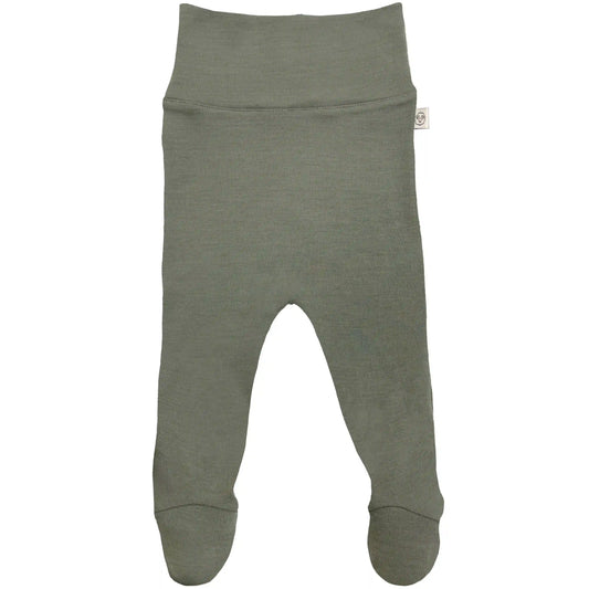 Imperfect Baby Footed Pants, Merino Wool, Sage