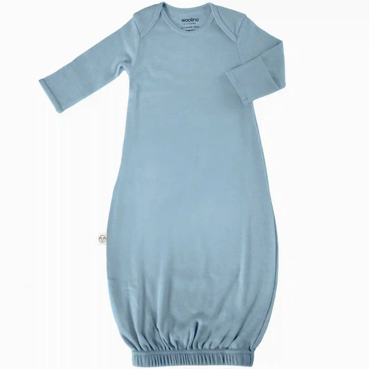 Imperfect Baby Gown, Merino Wool, 0-6 Months, Blue