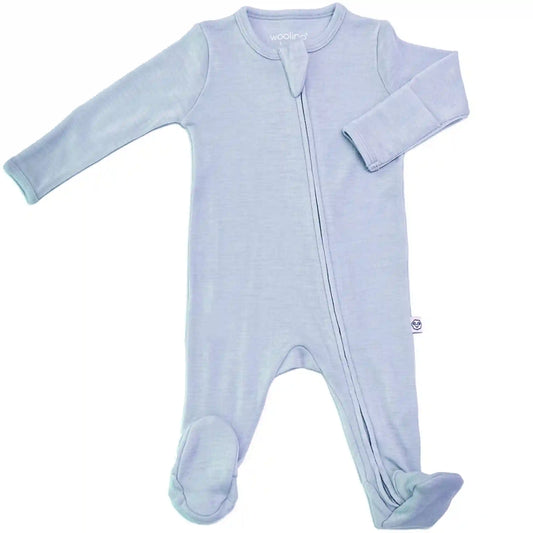 Imperfect Footie Pajamas, Merino Wool, Blue